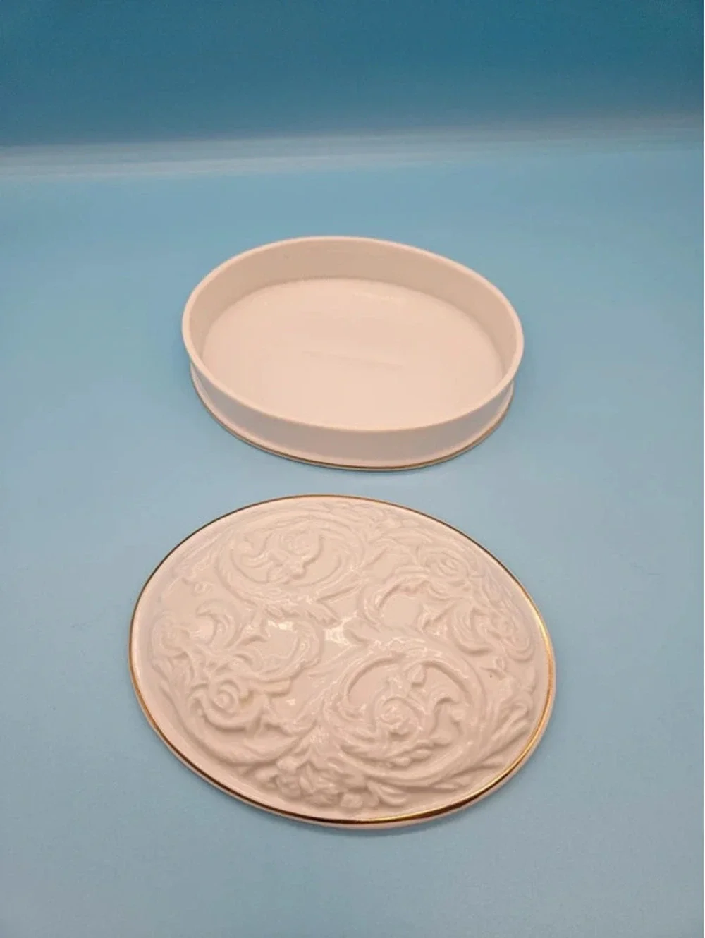 Vintage Palais de Versailles Porcelain Trinket Box Japan